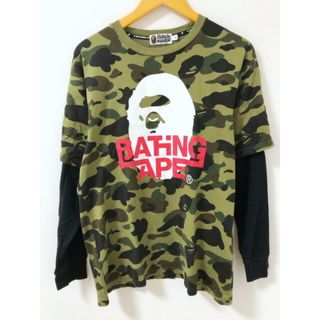 BAPE アベイシングエイプ 7分袖 七分袖 長袖 Tシャツ カットソー 新品S