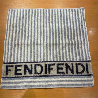 フェンディ(FENDI)のFENDIシルク混タオルハンカチボーダー(ハンカチ)