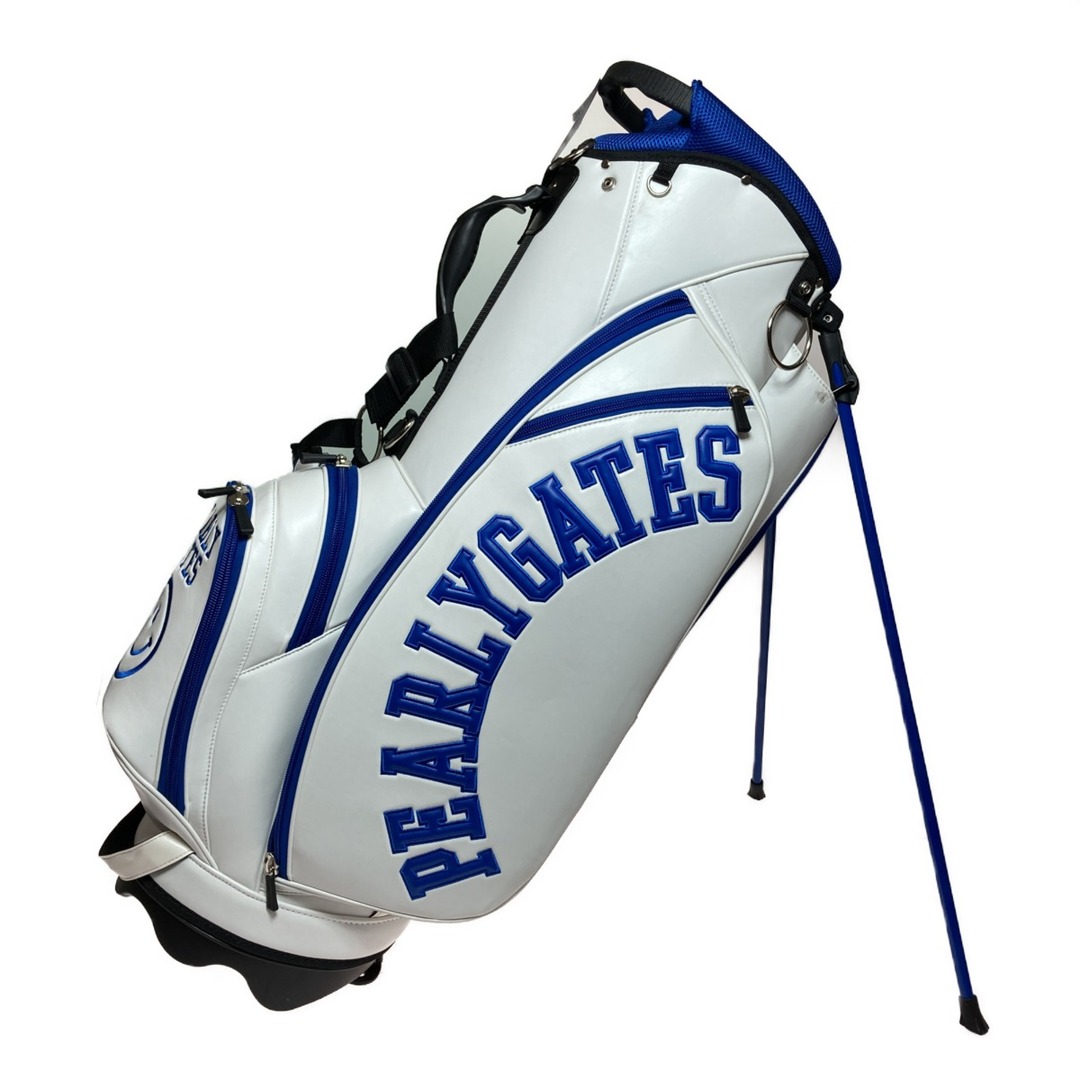 ◎◎PEARLY GATES パーリーゲイツ スタンドバッグ キャディバッグ PG89 ニコちゃん ホワイト x ブルー 8.5型 3.55kg | フリマアプリ ラクマ