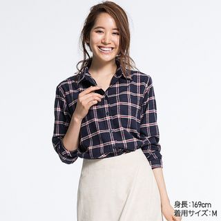 ユニクロ(UNIQLO)のユニクロ　フランネルチェックシャツ(シャツ/ブラウス(長袖/七分))