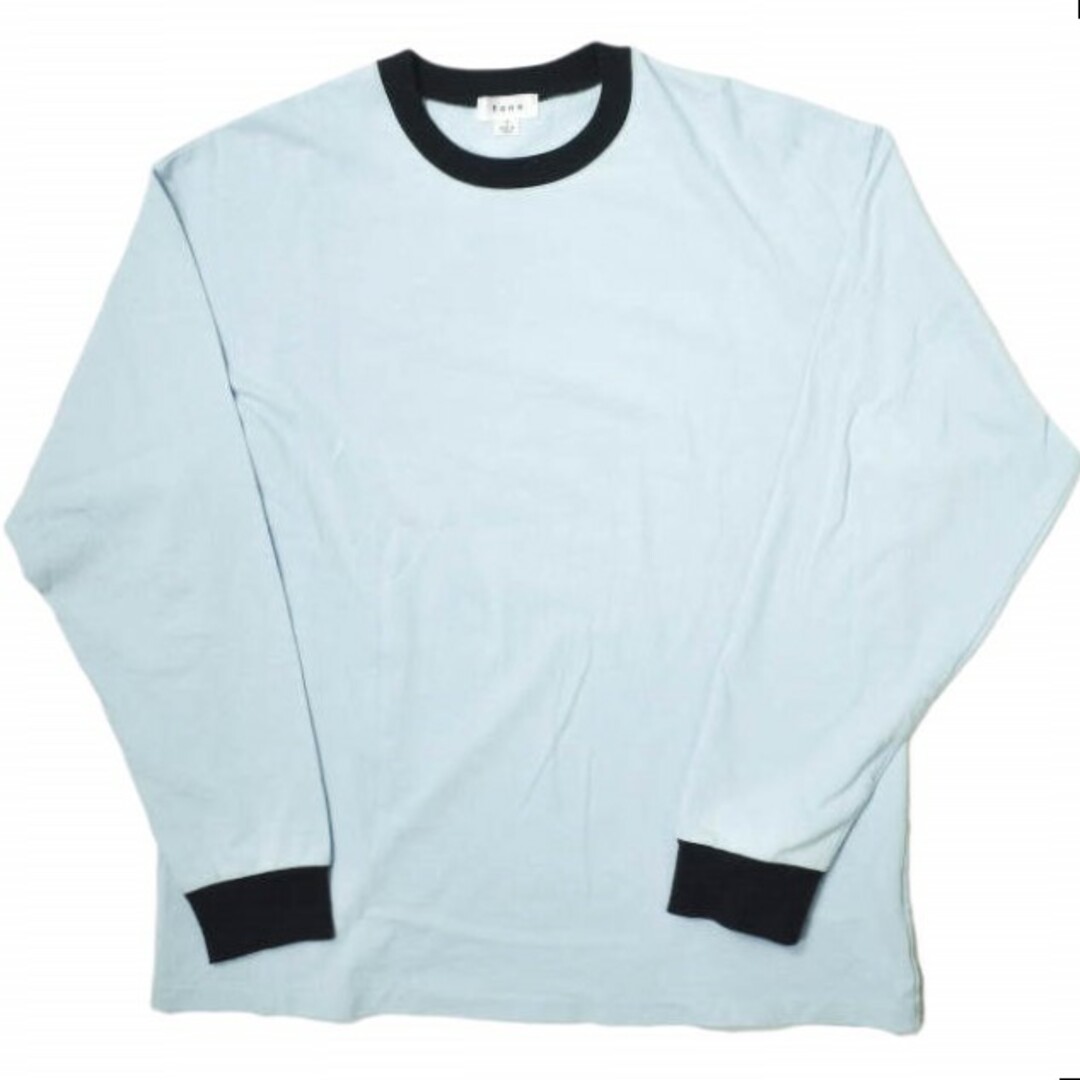 tone トーン 23AW 日本製 Trim Long Sleeve Shirts トリムロングスリーブTシャツ TO-AW23-LST02 4 SAX/NAVY 長袖 リンガー トップス【tone】