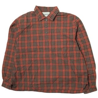 ヤエカ(YAECA)のYAECA ヤエカ 日本製 Button Pullover Shirt ボタンプルオーバーシャツ 151056 M Brown Check 長袖 チェック トップス【中古】【YAECA】(シャツ/ブラウス(長袖/七分))