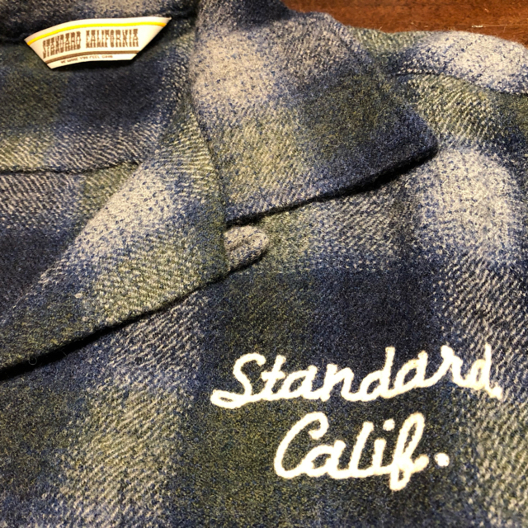 STANDARD CALIFORNIA(スタンダードカリフォルニア)のスタンダードカリフォルニア SD Wool Check Shirt ブルー M メンズのトップス(シャツ)の商品写真