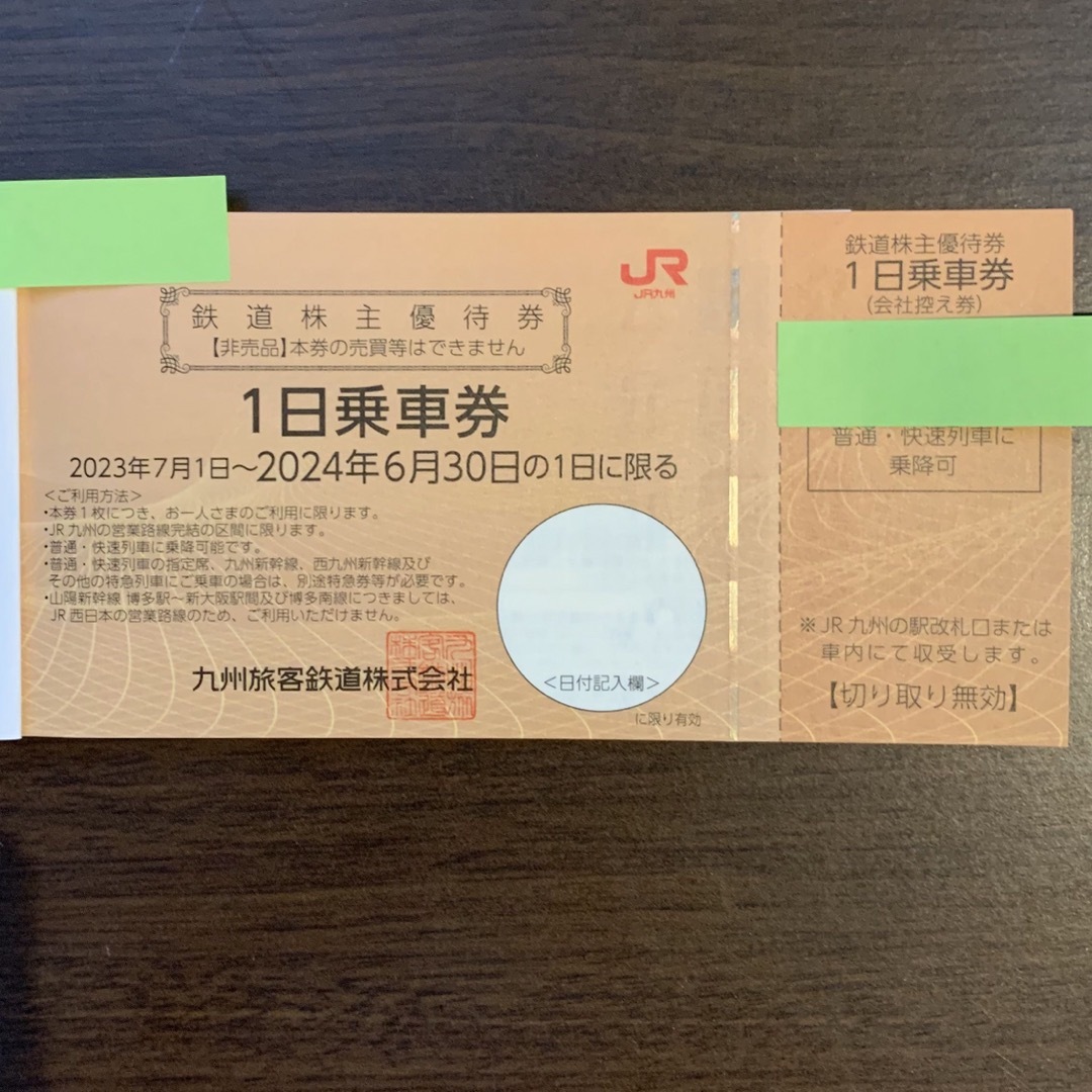 で記念購入 mm様専用 JR九州 鉄道株主優待券 1日乗車券 3枚 優待券