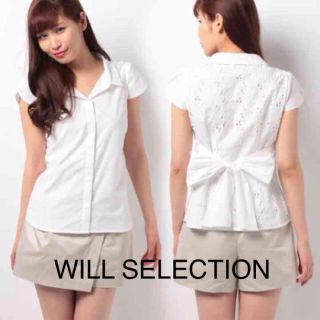 ウィルセレクション(WILLSELECTION)のWILLSELECTION バックリボンブラウス 人気完売(シャツ/ブラウス(半袖/袖なし))