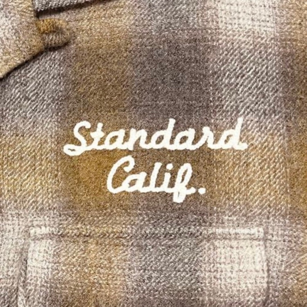 STANDARD CALIFORNIA(スタンダードカリフォルニア)のスタンダードカリフォルニア SD Wool Check Shirt ブラウン L メンズのトップス(シャツ)の商品写真