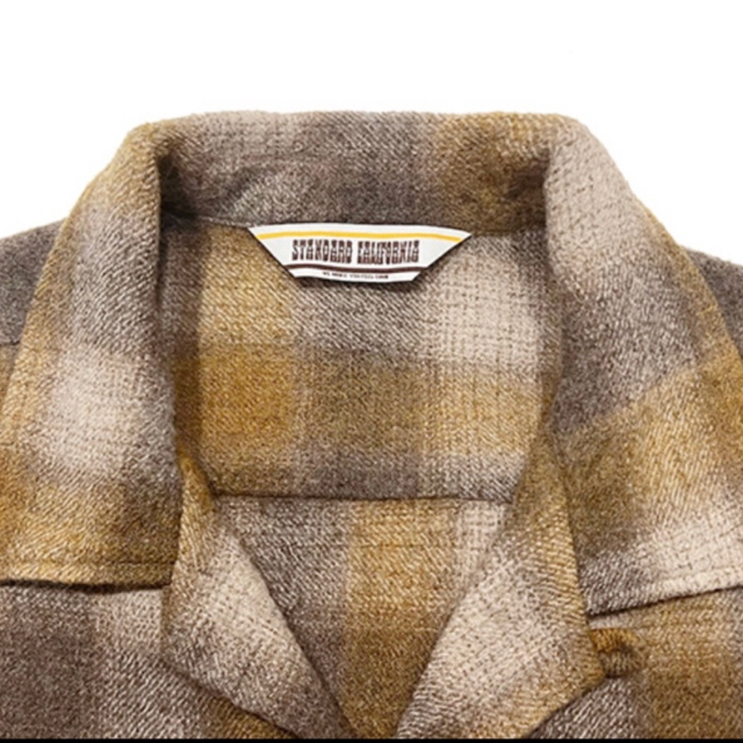 STANDARD CALIFORNIA(スタンダードカリフォルニア)のスタンダードカリフォルニア SD Wool Check Shirt ブラウン L メンズのトップス(シャツ)の商品写真