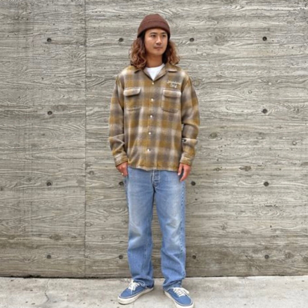 STANDARD CALIFORNIA(スタンダードカリフォルニア)のスタンダードカリフォルニア SD Wool Check Shirt ブラウン L メンズのトップス(シャツ)の商品写真