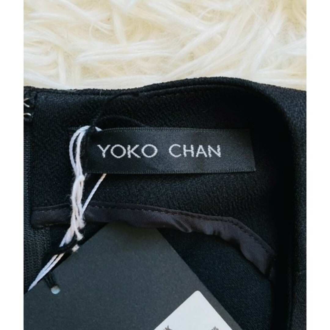 【YOKO CHAN】新品タグ付き ノースリーブワンピース 40 ブラック