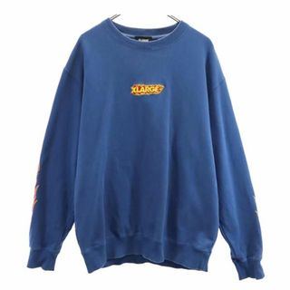 【即完売モデル】XLARGE スウェット 希少カラー　ブルー　立体ロゴ