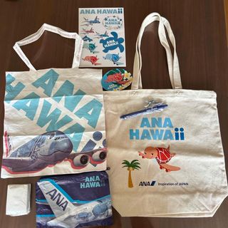 エーエヌエー(ゼンニッポンクウユ)(ANA(全日本空輸))の【ホヌさん専用】ANAフライングホヌ就航記念限定トートバッグ&アメニティ(ノベルティグッズ)