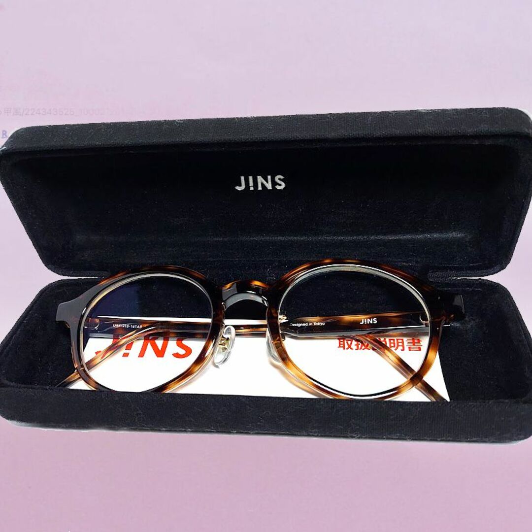 新品 JINS✨ブルーライトカットレンズ 度なし 伊達メガネ べっ甲風ファッション小物