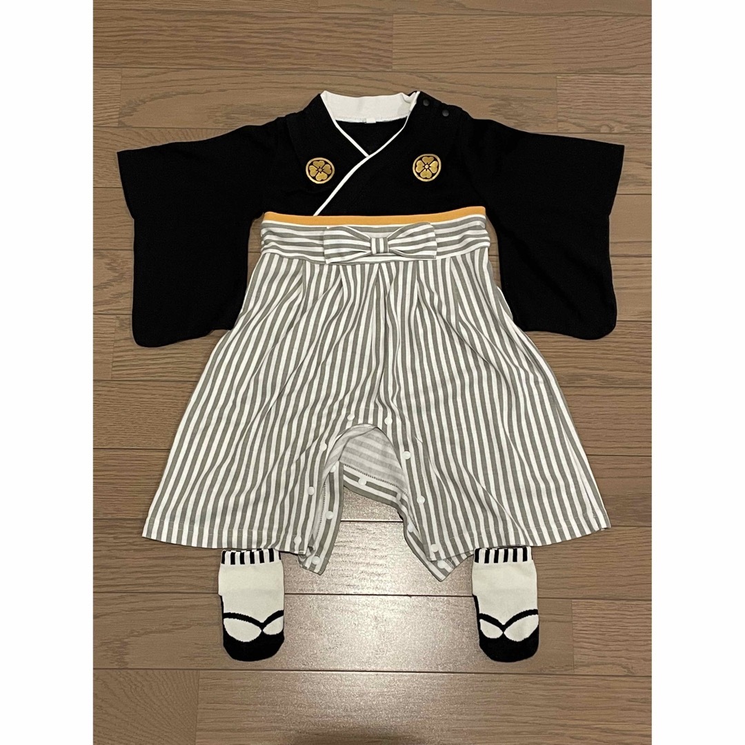 ベビー袴ロンパース キッズ/ベビー/マタニティのベビー服(~85cm)(ロンパース)の商品写真
