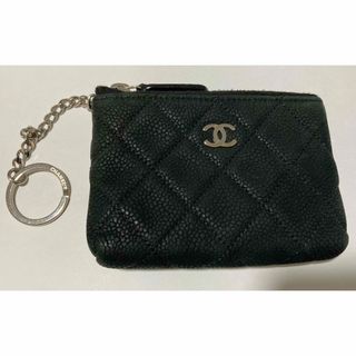 シャネル(CHANEL)のCHANEL シャネル キャビアスキン キーリング付 ミニポーチ(ポーチ)