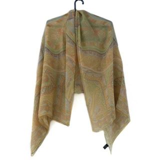 タグ付 ETRO エトロ スカーフ柄 ポンチョ シルク100% ブラウス レッド