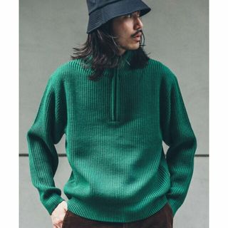 サニーレーベル(Sonny Label)の【グリーン】『洗濯可』マシンウォッシャブルハーフZIPニットプルオーバー(ニット/セーター)