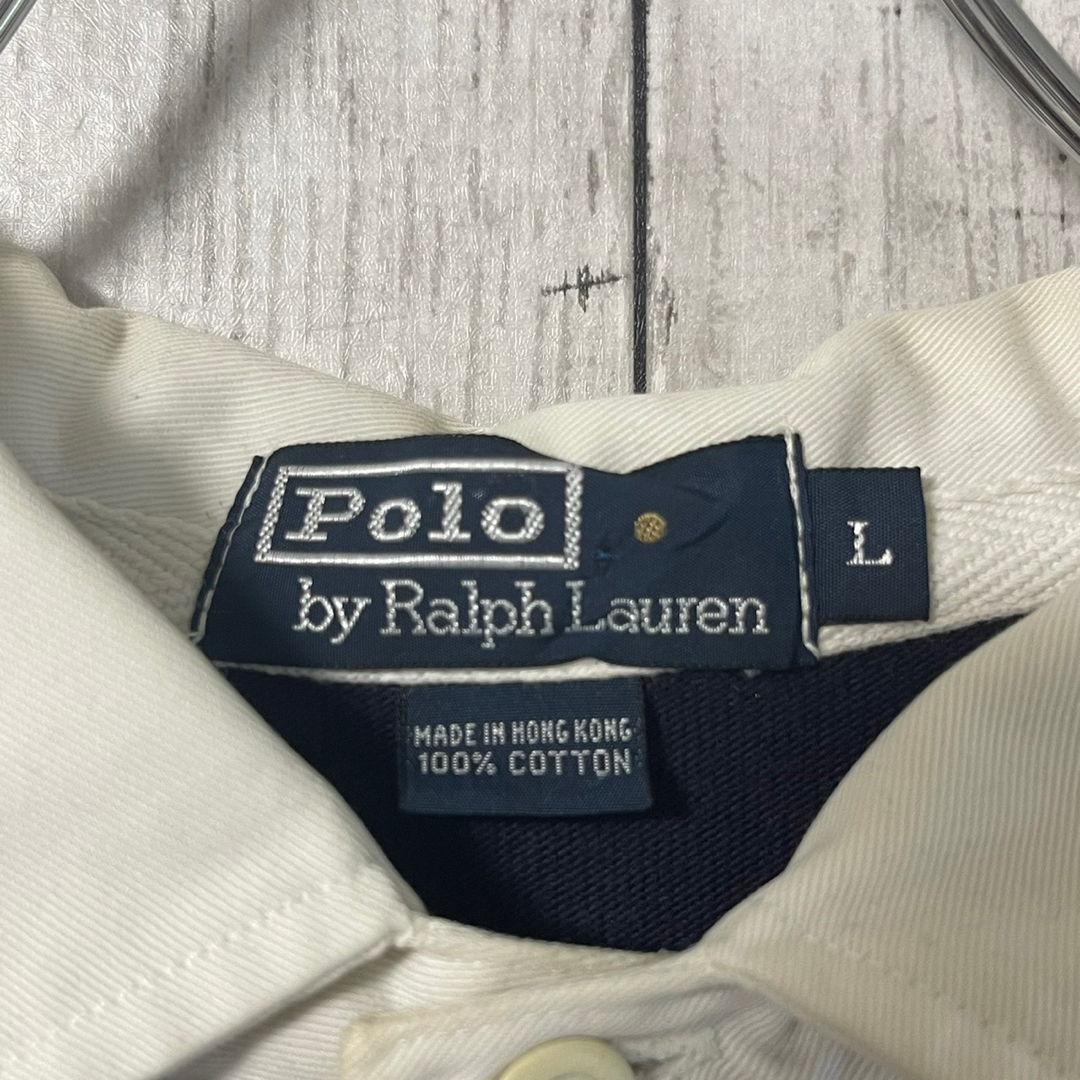 Ralph Lauren ラガーシャツ L 刺繍ロゴ ワンポイントロゴ ボーダー