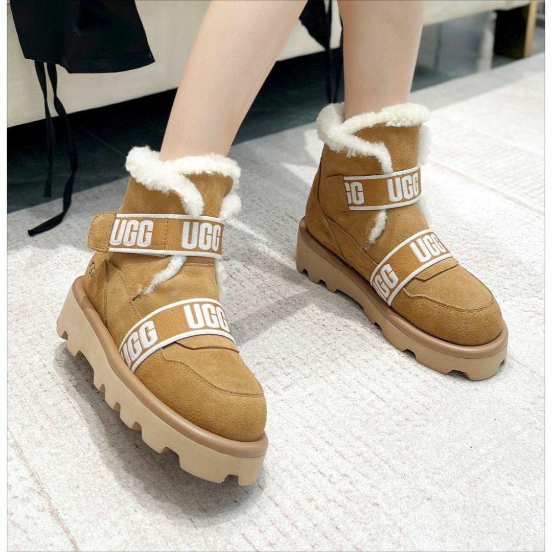 UGG - 【新品】UGG 厚底ブーツ ムートン 24.0cmの通販 by gfdg's shop