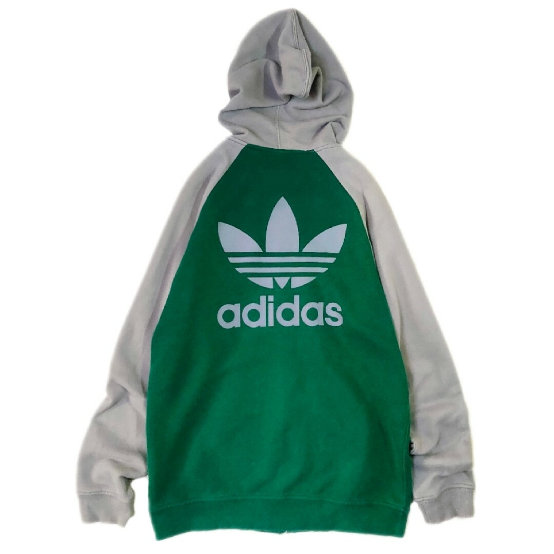 adidas(アディダス)の◎adidas◎BIGロゴ*バイカラー*ラグラン袖*フーディー レディースのトップス(パーカー)の商品写真