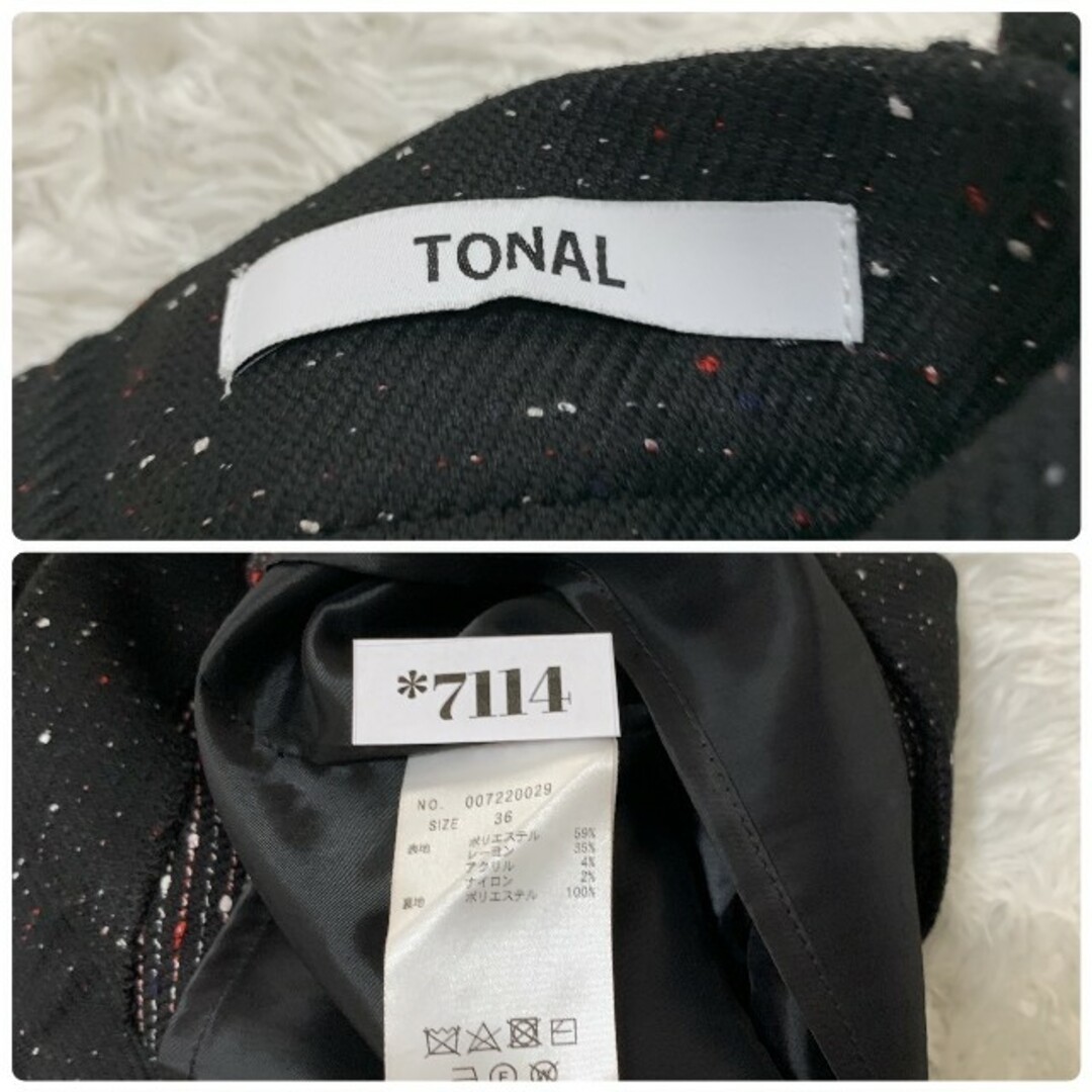 TONAL(トーナル)のTONAL　トーナル　タイトスカート ラップ総柄 レディースのスカート(ひざ丈スカート)の商品写真