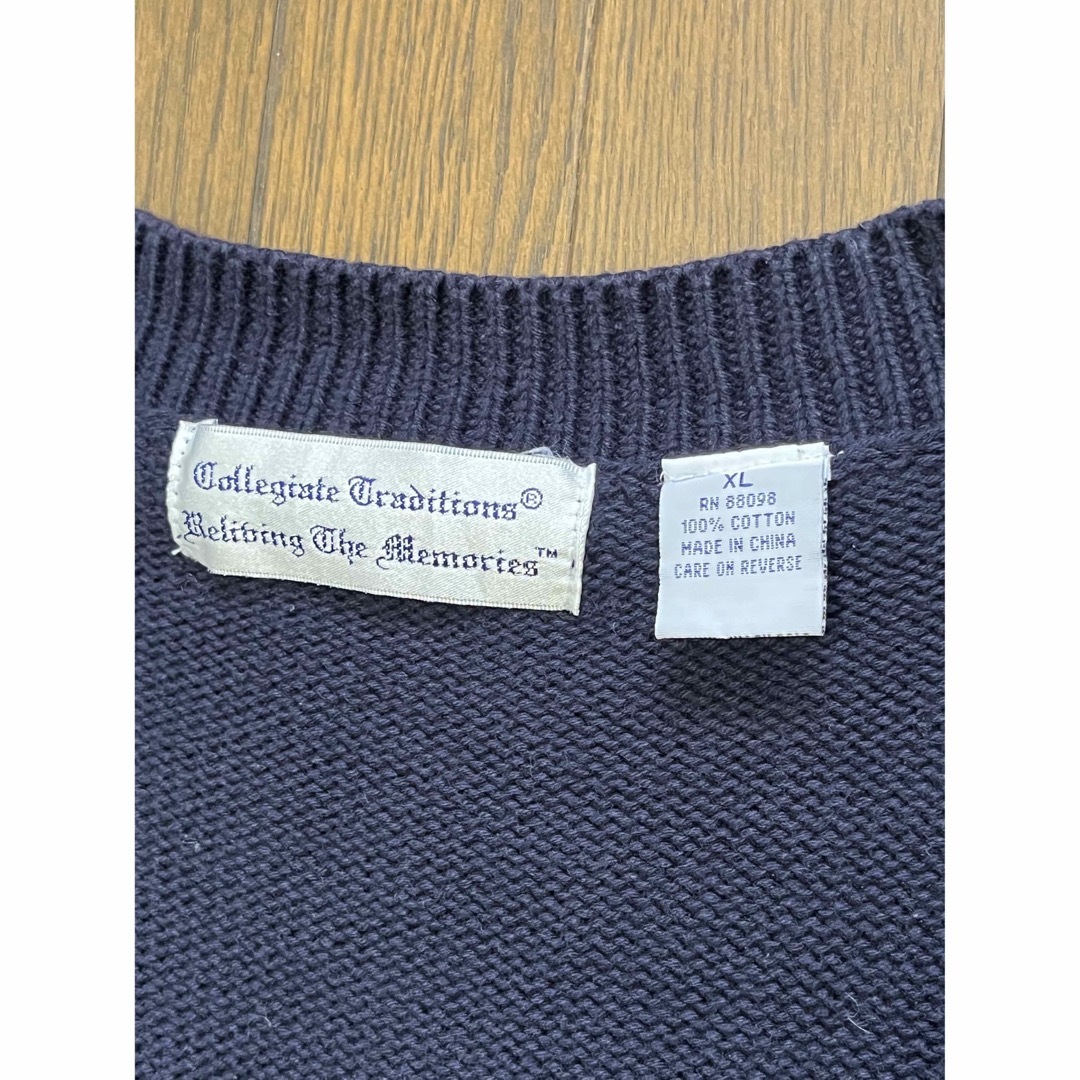 90s college cotton knit コットンニット メンズのトップス(カーディガン)の商品写真