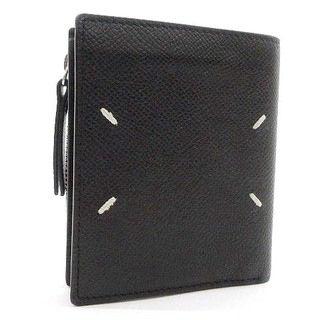 マルタンマルジェラ(Maison Martin Margiela)のメゾンマルジェラ フリップフラップ ウォレット 二つ折り財布 4ステッチ 黒 (折り財布)