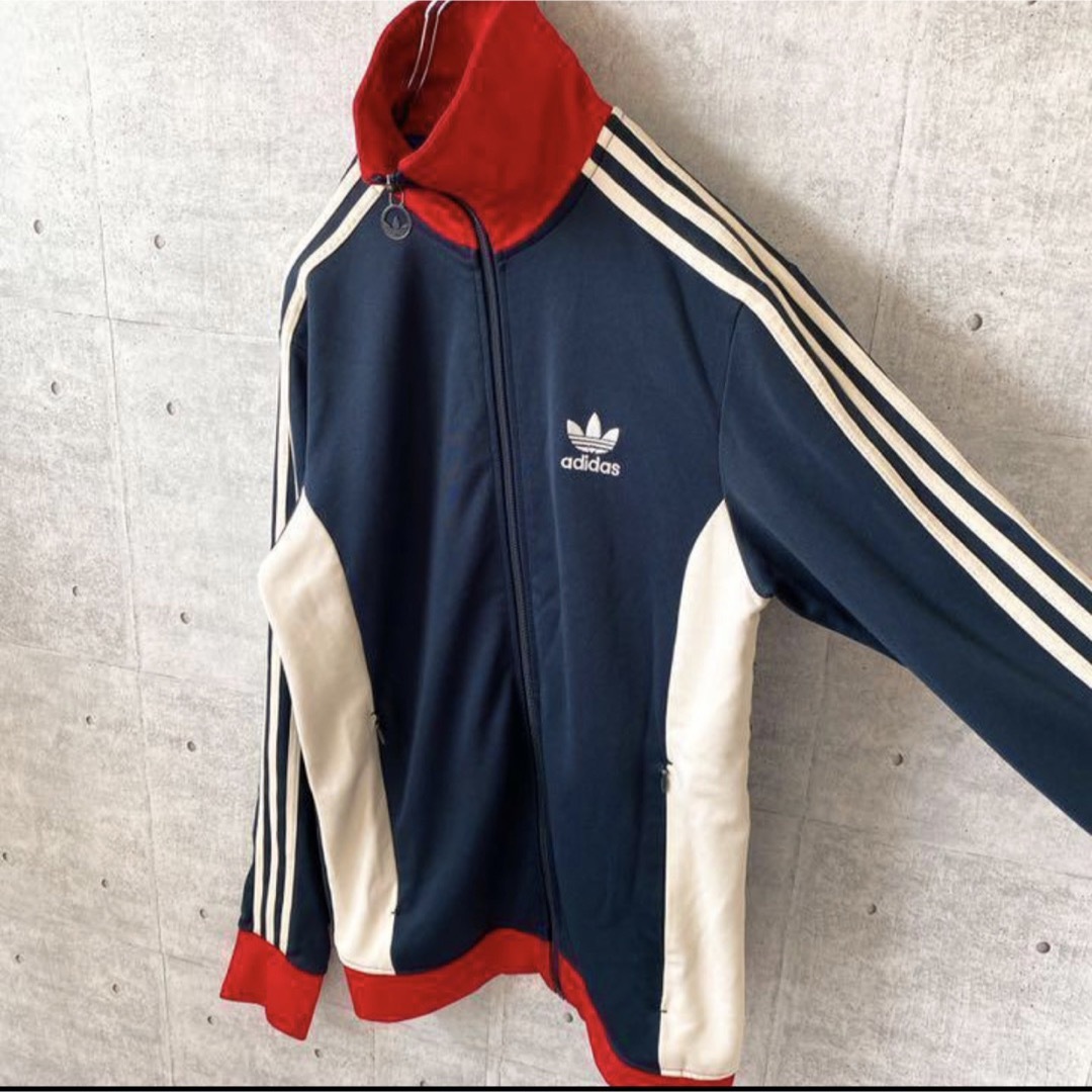 《激レア》アディダス adidas☆ジャージ XL レッド ネイビー J572