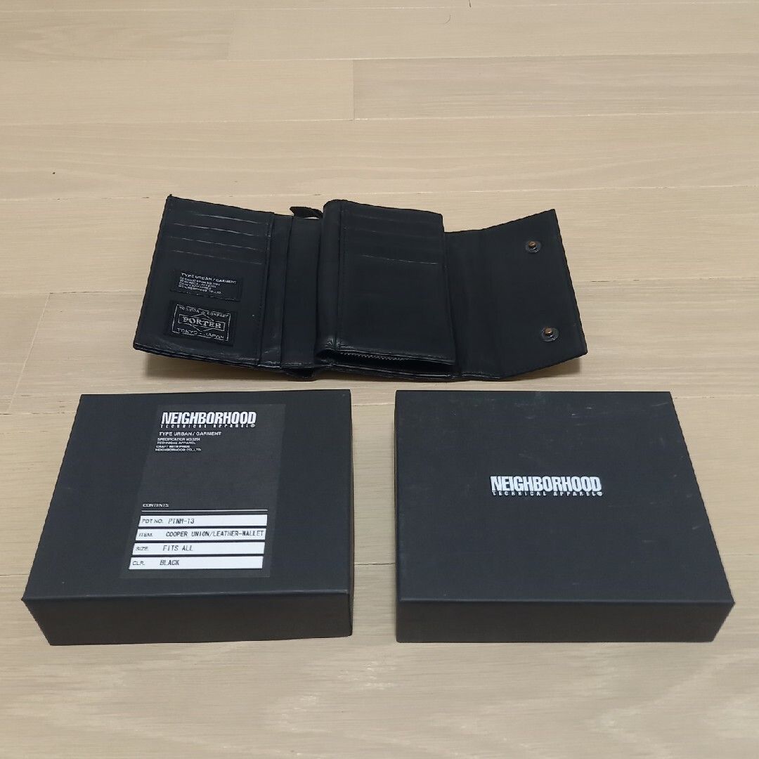 NEIGHBORHOOD(ネイバーフッド)のNEIGHBORHOOD × PORTER　LEATHER WALLET メンズのファッション小物(折り財布)の商品写真