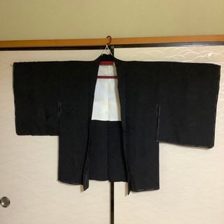 お値下げ正絹黒羽織地模様しつけ付き、喪服(着物)