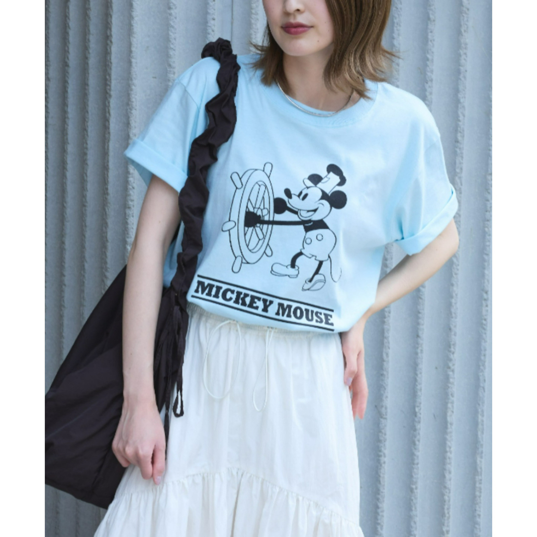 ミッキーマウス(ミッキーマウス)の新品✨タグ付き♪定価５，５００円　ミッキー　Tシャツ　ブルーほか　大特価‼️ レディースのトップス(Tシャツ(半袖/袖なし))の商品写真