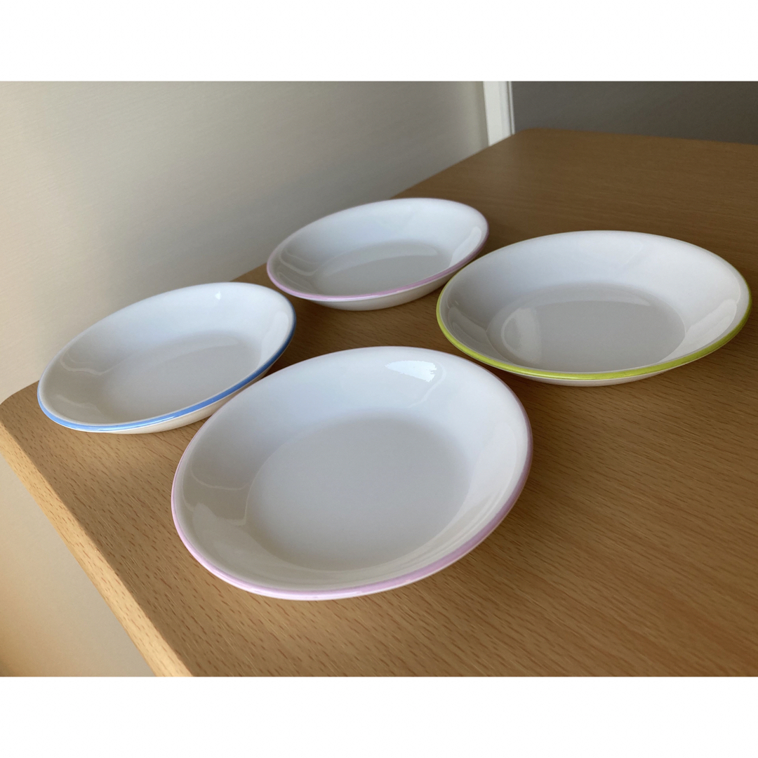 CORELLE(コレール)の【期間限定出品】コレール  コントアー　ミディアムボウルと小皿　合計７点セット インテリア/住まい/日用品のキッチン/食器(食器)の商品写真