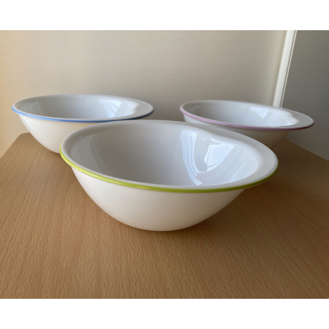 CORELLE(コレール)の【期間限定出品】コレール  コントアー　ミディアムボウルと小皿　合計７点セット インテリア/住まい/日用品のキッチン/食器(食器)の商品写真