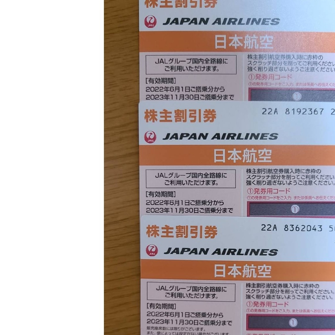 JAL 日本航空 株主優待券3枚 | フリマアプリ ラクマ