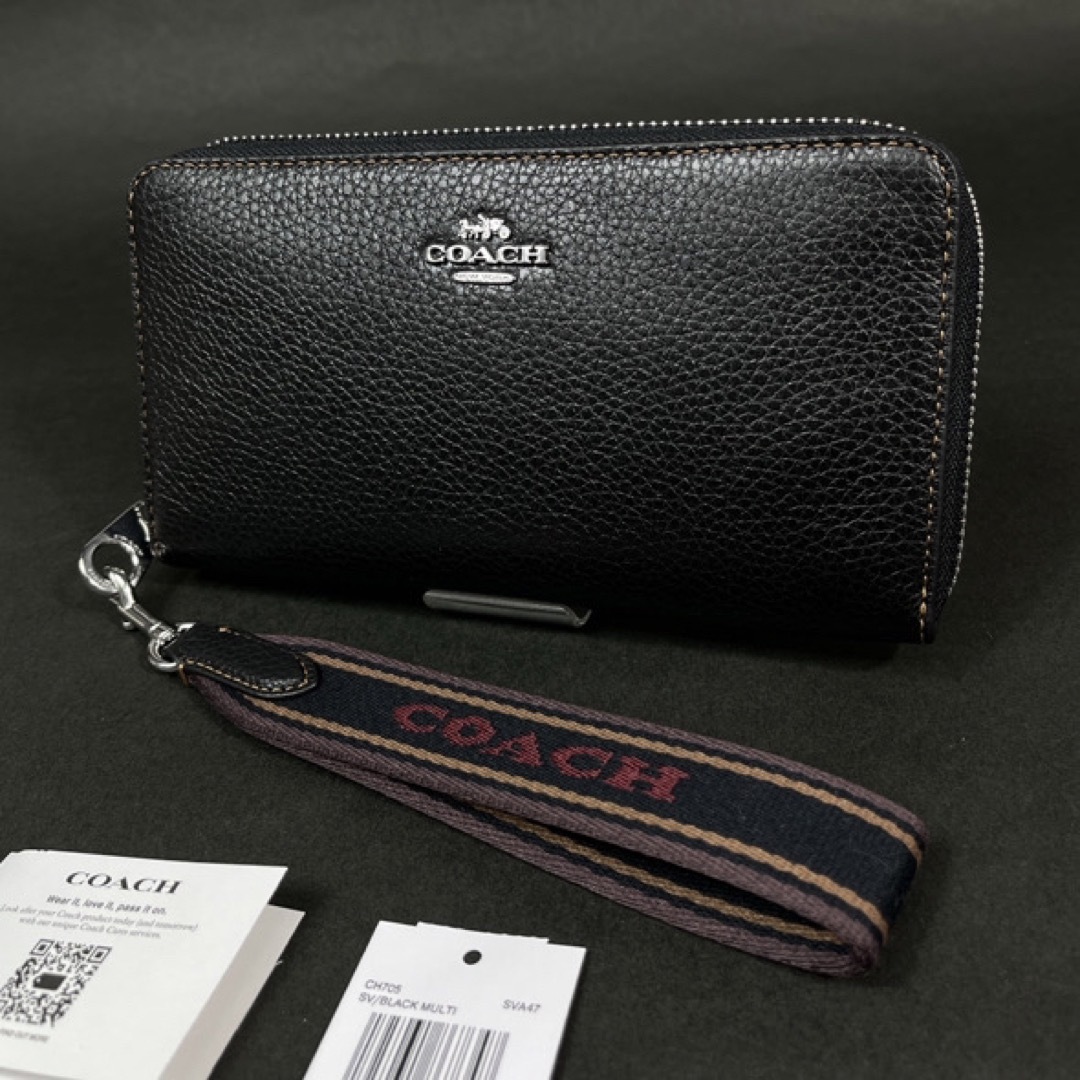 COACH  ロング ウォレット レザー 長財布 CH705 ブラック 新品