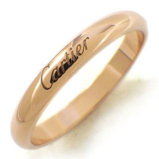 カルティエ(Cartier)のカルティエ Cartier リング C ドゥ カルティエ ウェディング バンド B4232500 エングレーブド ロゴ K18PG 18.5号 / #59 【中古】(リング(指輪))