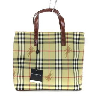 BURBERRY - バーバリー チェック柄 ハンドバッグ PVC素材×レザーの通販 ...
