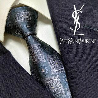 Yves Saint Laurent - イヴサンローラン ネクタイ ジャガード 小紋柄