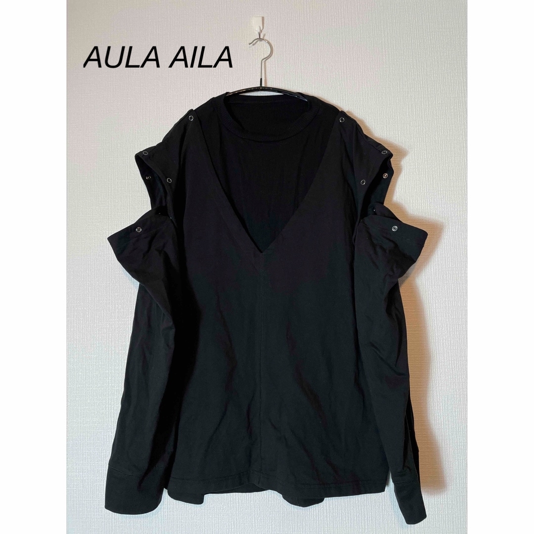 AULA AILA(アウラアイラ)のaula aila セパレートスリーブ　レイヤードブラウス レディースのトップス(シャツ/ブラウス(長袖/七分))の商品写真