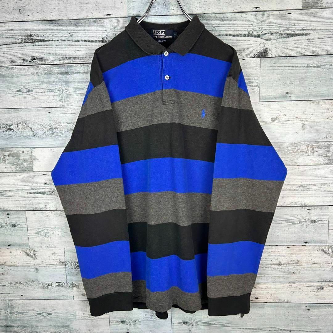 Ralph Lauren - 【希少‼︎】ラルフローレン 刺繍ロゴ 太ボーダー