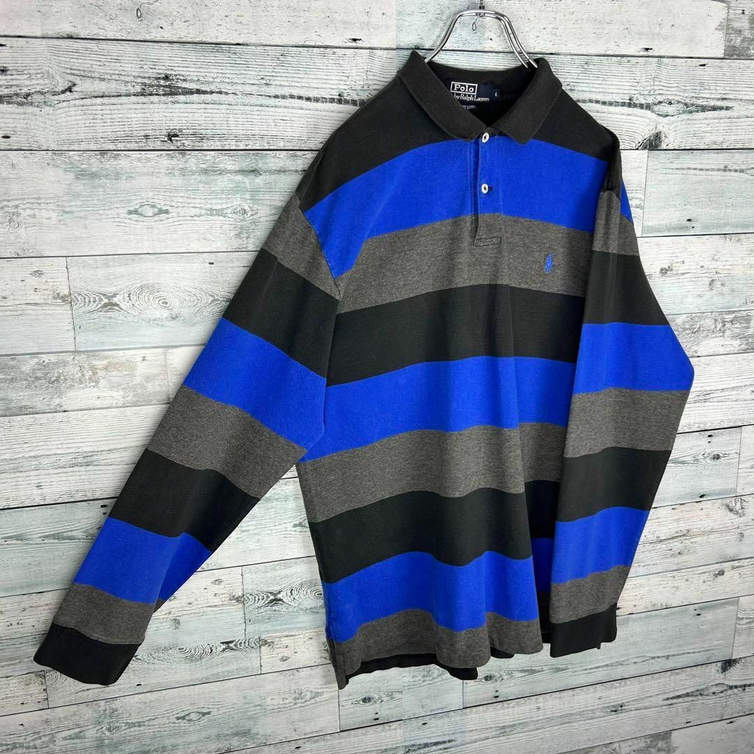 Ralph Lauren - 【希少‼︎】ラルフローレン 刺繍ロゴ 太ボーダー