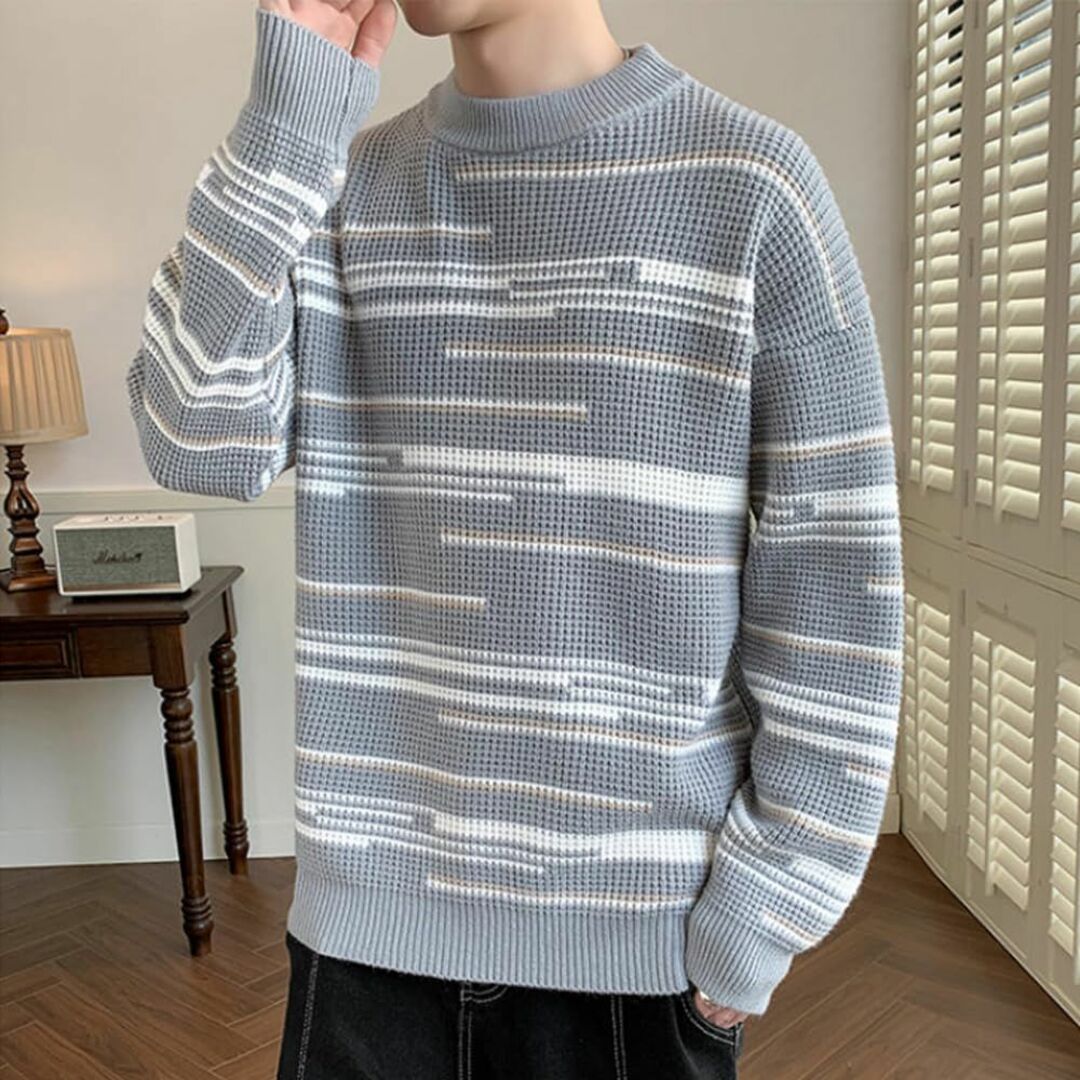 GUTHONG] セーター メンズ 冬服 ニットセーター 大きいサイズ ハーフ