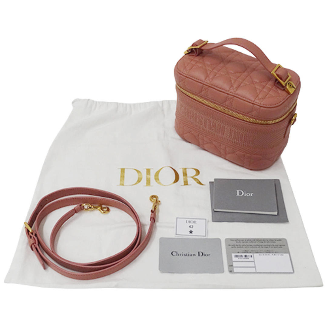 クリスチャンディオール Christian Dior バッグ レディース ブランド ハンドバッグ ショルダーバッグ 2way バニティバッグ レザー カナージュ スモール ヴァニティ ピンク ミニバッグ コンパクト おしゃれ