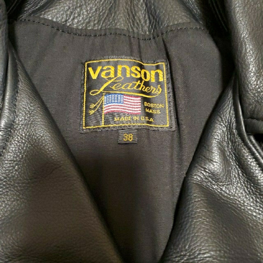 VANSON(バンソン)の連休中値下げ　バンソン　c2 ダブルライダース38　別注　新品未使用 メンズのジャケット/アウター(ライダースジャケット)の商品写真