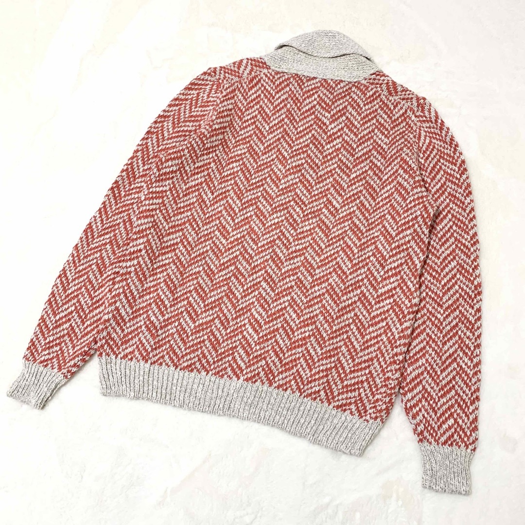 Drumohr - Drumohr ショールカラー ヘリンボーン ニットカーディガン