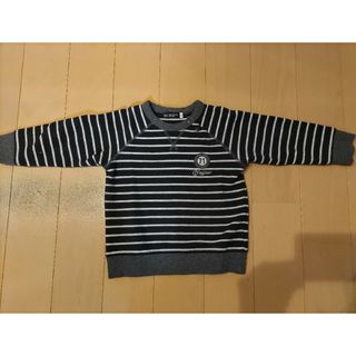 ベベ(BeBe)のBeBe　トレーナー　ボーダー　90cm　秋冬　美品　未記入(Tシャツ/カットソー)