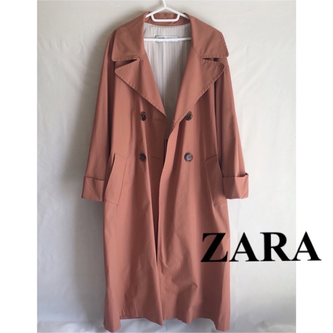 ZARA(ザラ)のZARA オーバーサイズ トレンチコート サイズ　XS~S レディースのジャケット/アウター(トレンチコート)の商品写真