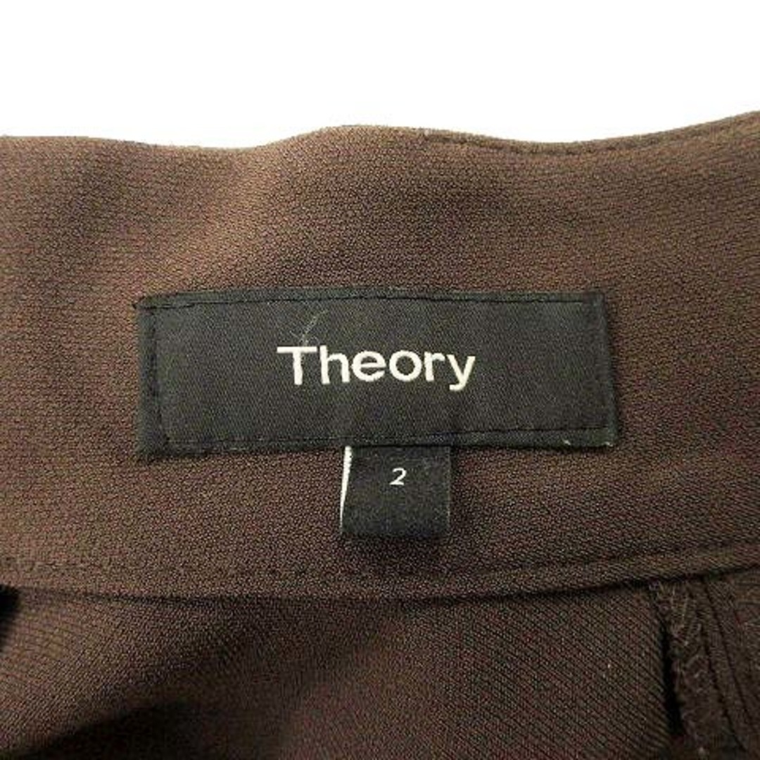 セオリー theory 美品 20AW CASCADE ワンピース 2 ブラウン