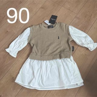 イーストボーイ(EASTBOY)のEASTBOY 長袖ワンピース90【新品未使用】女の子(ワンピース)