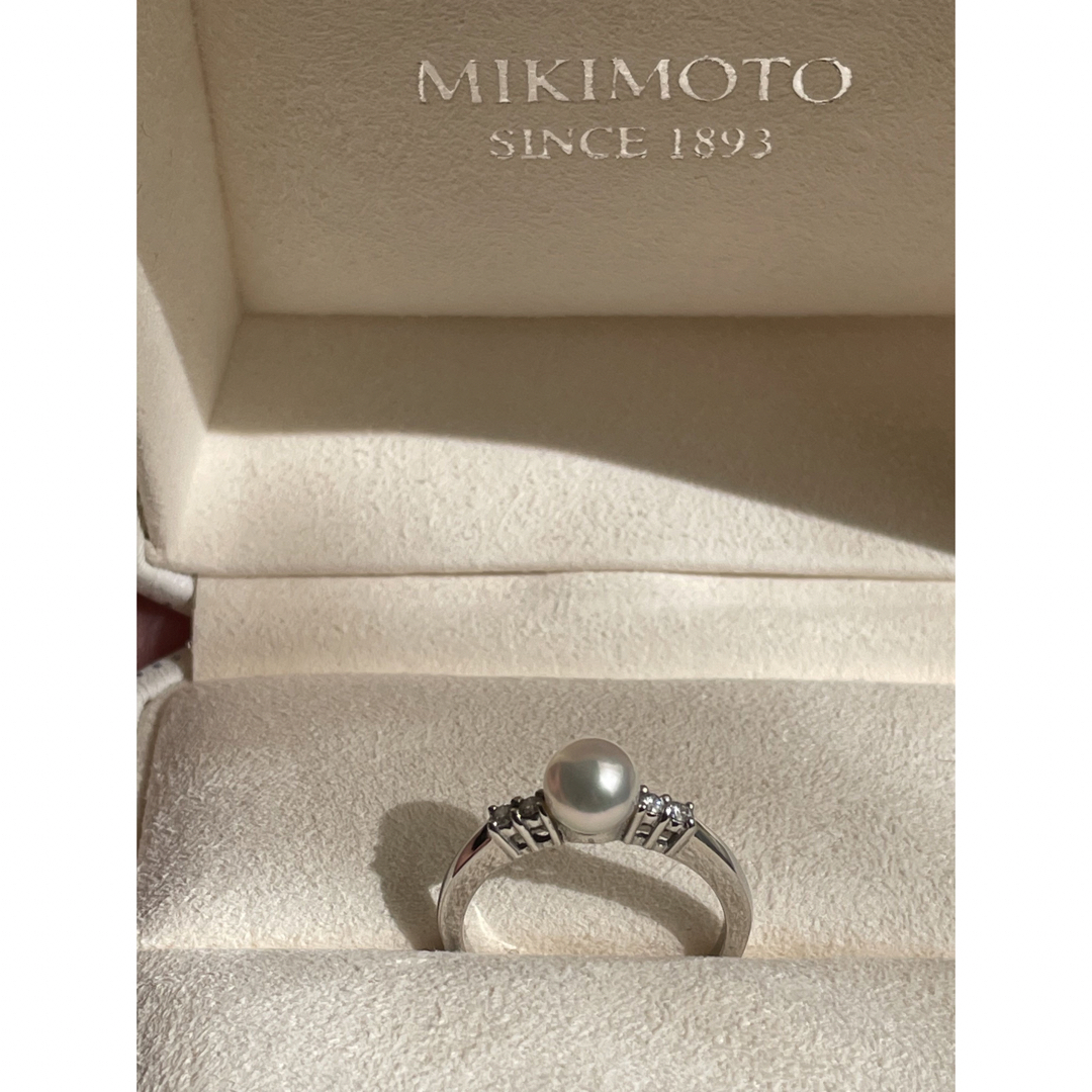 MIKIMOTO   美品ミキモト パール ダイヤモンド リング kWGの通販 by