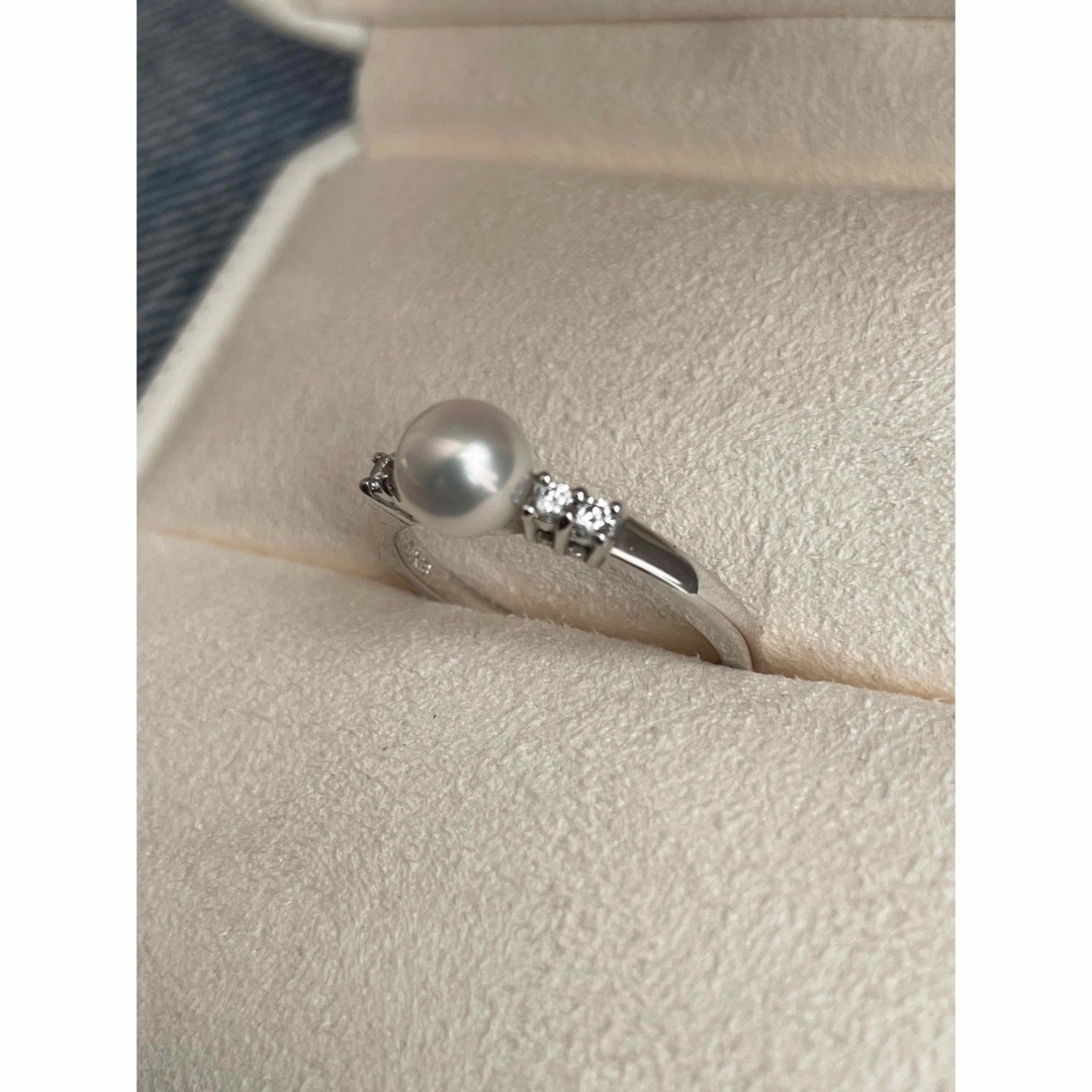 MIKIMOTO(ミキモト)の美品)ミキモト パール ダイヤモンド リング  k18WG レディースのアクセサリー(リング(指輪))の商品写真